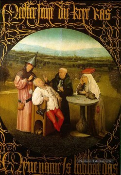 guérison fou Tableau Peinture - la guérison de la folie Hieronymus Bosch